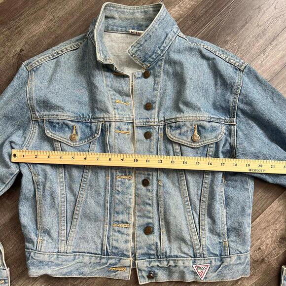 Vintage 90s GUESS Denim Jacket -- Vintage Unisex i3 - Picture 6 of 7